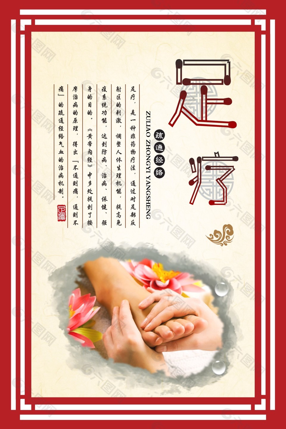 足療中醫(yī)養(yǎng)生海報(bào)