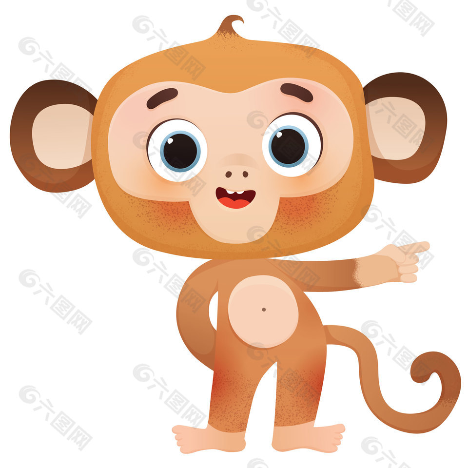 可愛(ài)小猴子形象插畫(huà)設(shè)計(jì)