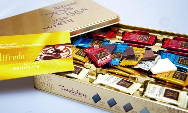 金色巧克力礼盒图片