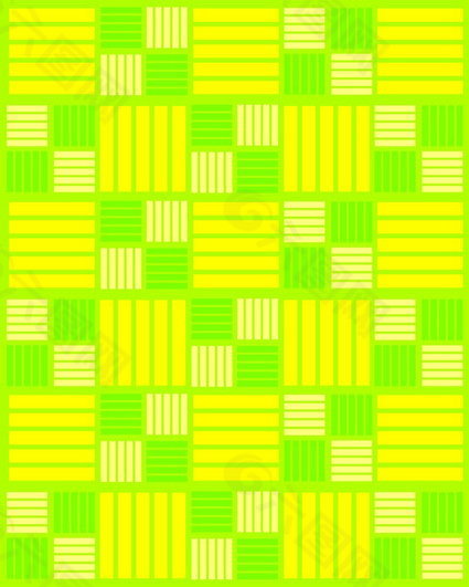 小方格撞色布料印花