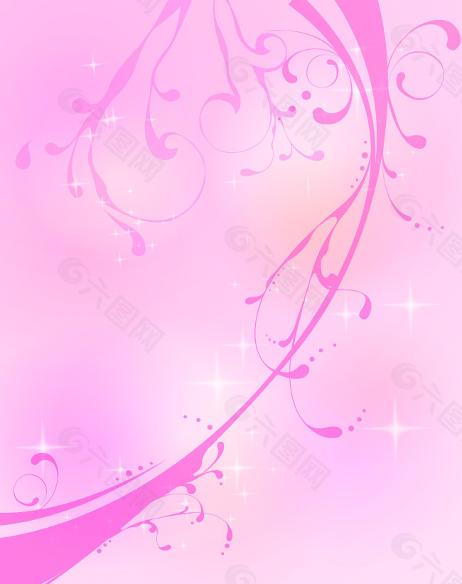 粉色花纹移门图片