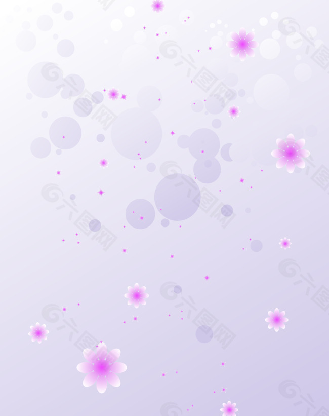 粉色花朵泡泡红点