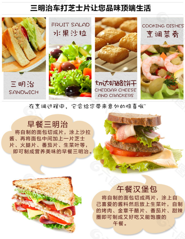 三明治的各种吃法
