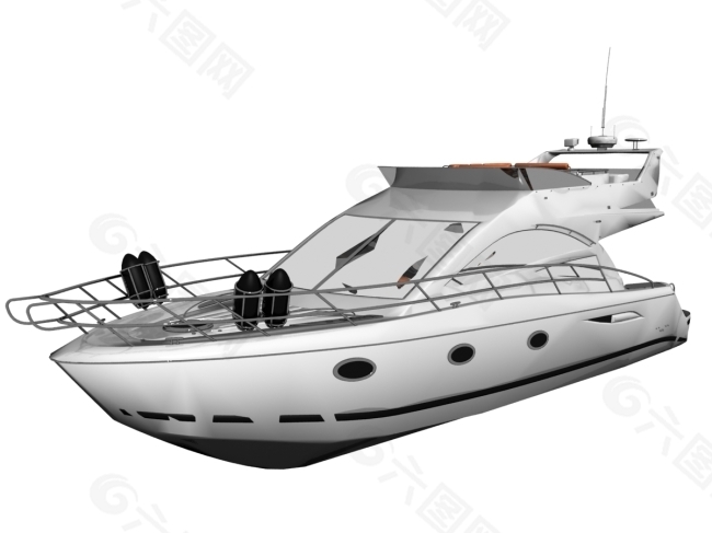 豪华游艇3d模型
