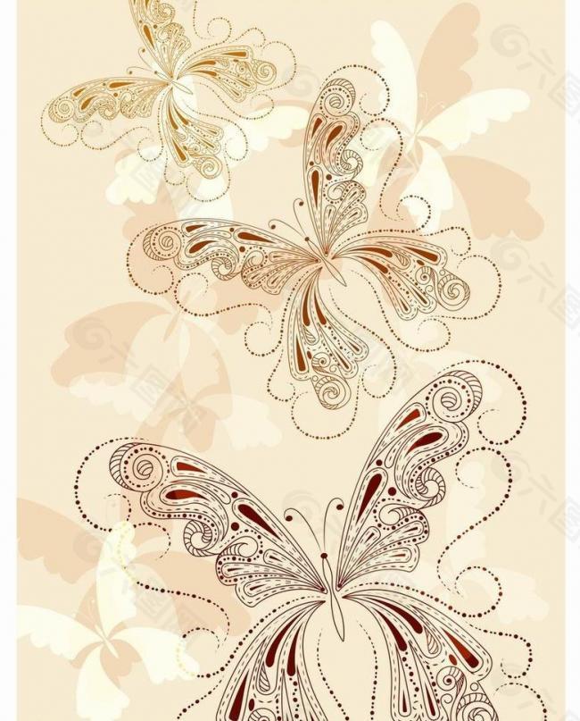 蝴蝶花纹图片