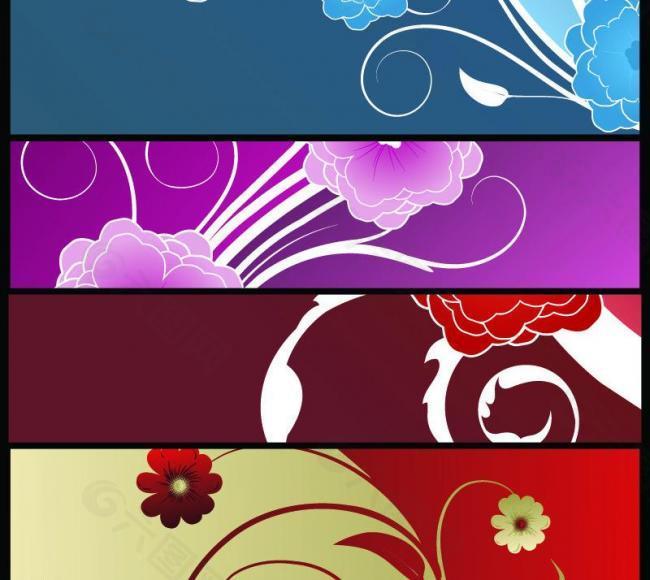 花纹花卉横幅图片