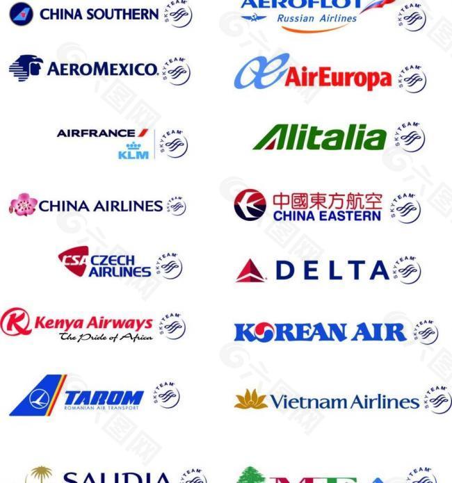 各航空公司的标志图案图片
