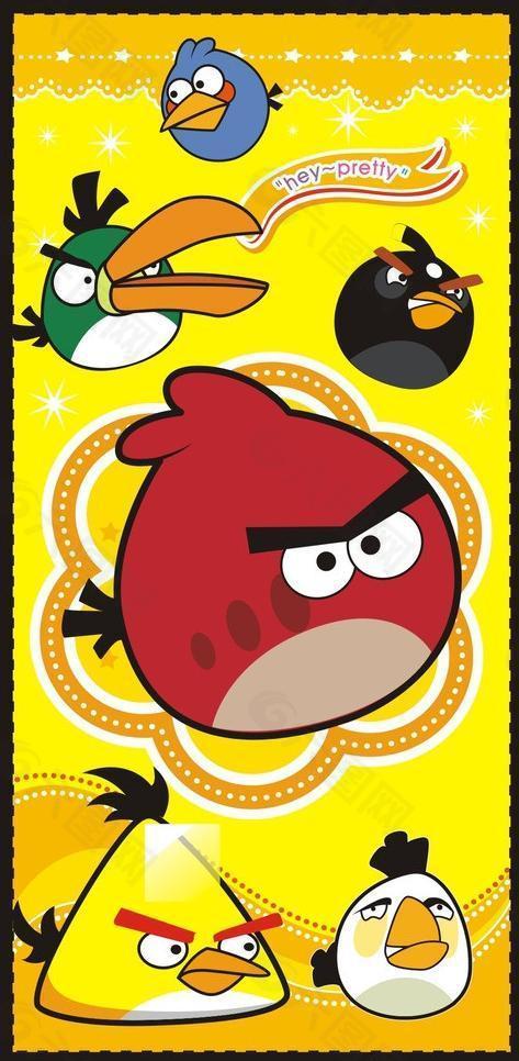 卡通 愤怒的小鸟图片
