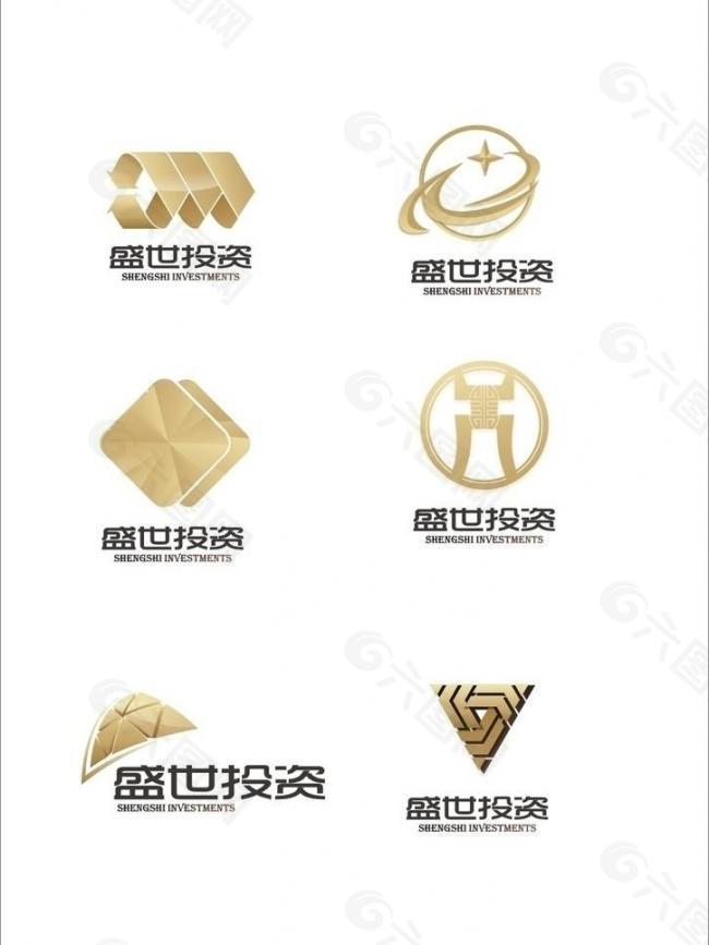 投资 金融 logo 设计 黄金 金色图片