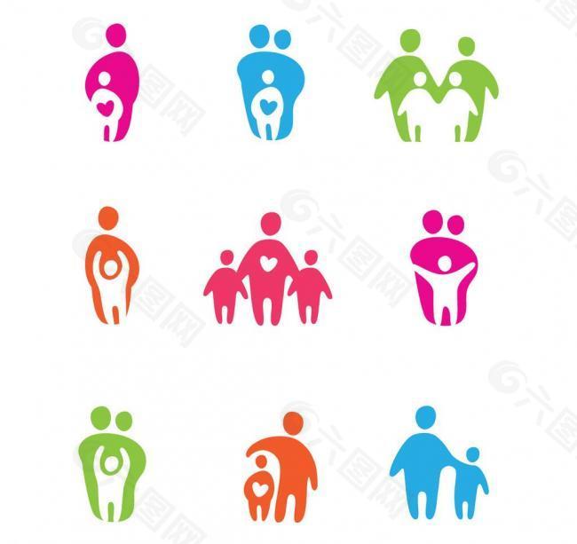 家庭人员图标 logo图片