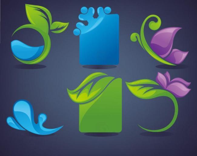 梦幻花纹花朵 logo设计图片