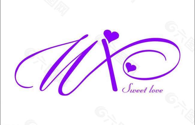 wx字母设计 婚礼logo图片