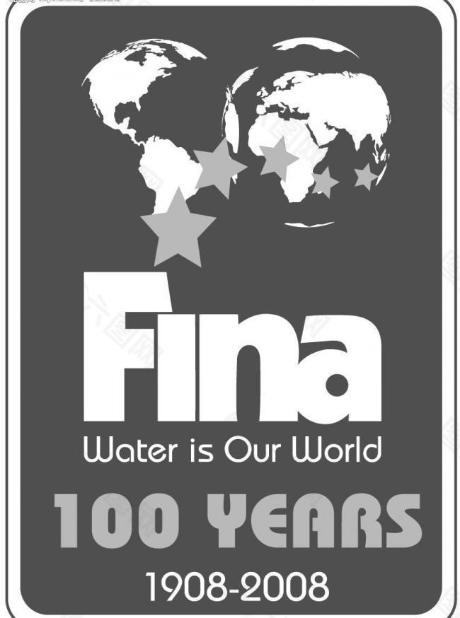 fina 国际泳联 灰色logo图片