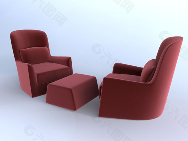 家居休闲椅子3D模型集