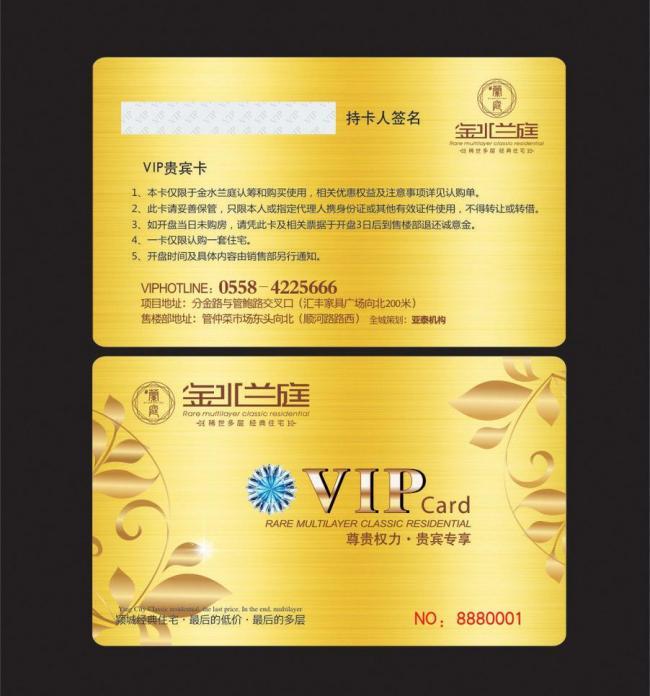 房地产vip会员金卡图片