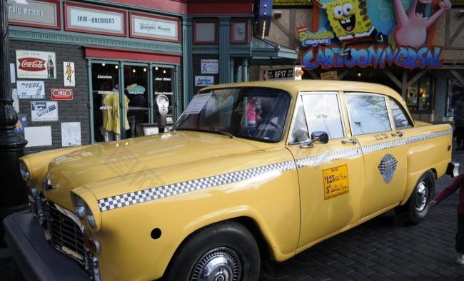 美国黄色出租车图片