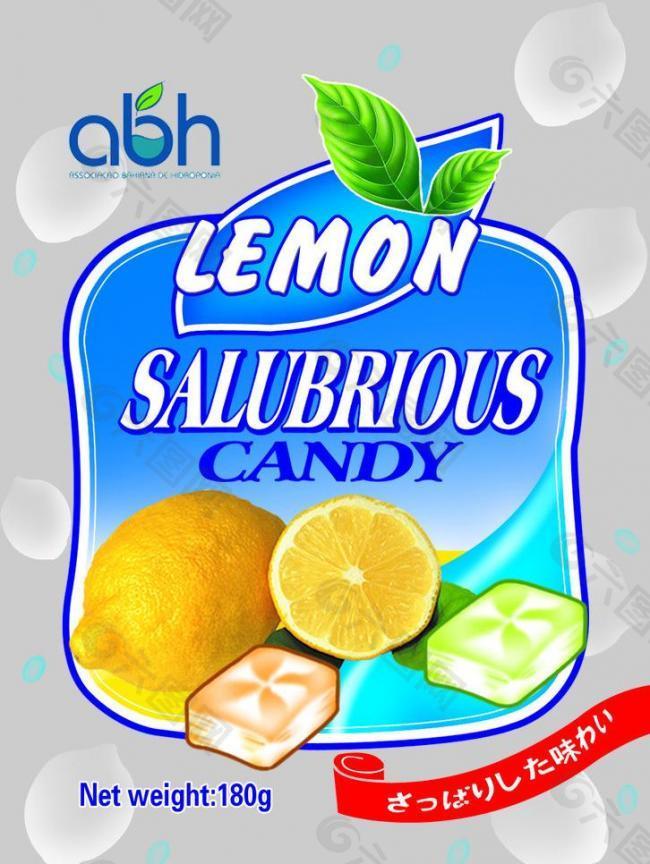 柠檬味糖标签图片