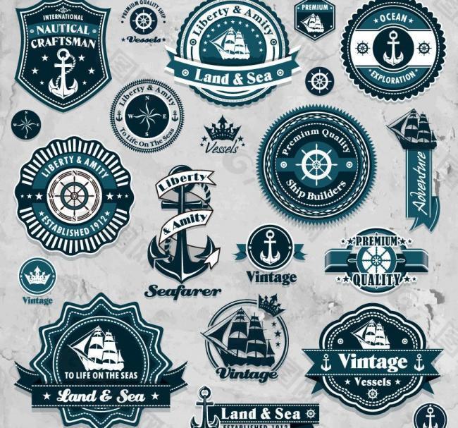 海洋徽章 标签图片