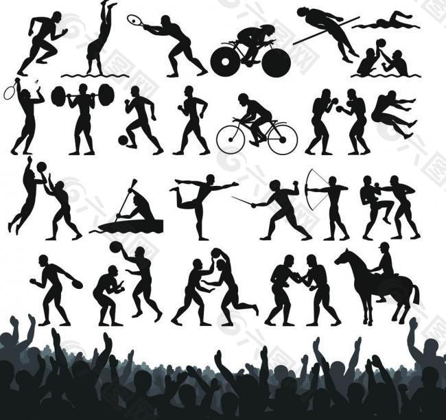 体育人物剪影图片
