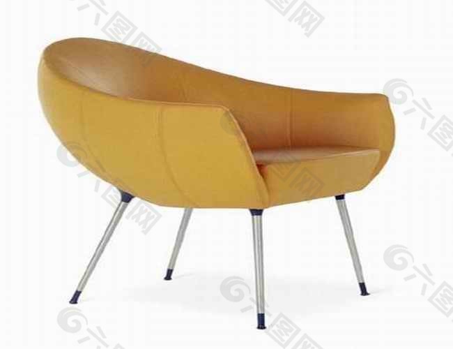 黄色半圆形椅子