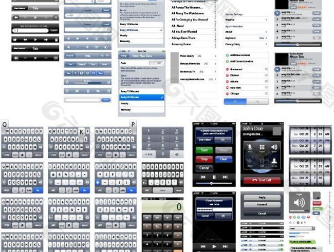 iphone ipad界面标识素材图片