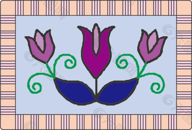 幼儿手绢设计花边图案图片