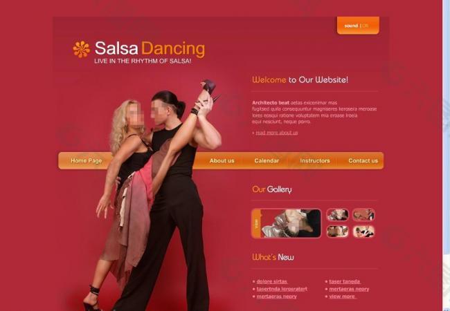 舞蹈flash网站源码图片