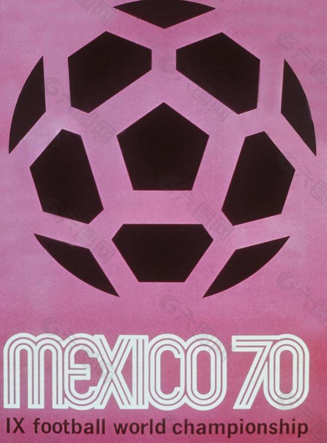1970年墨西哥世界杯海报图片