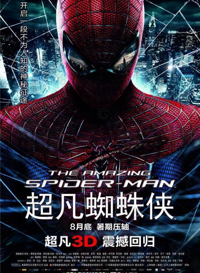 超凡蜘蛛侠3d高清海报中国版图片