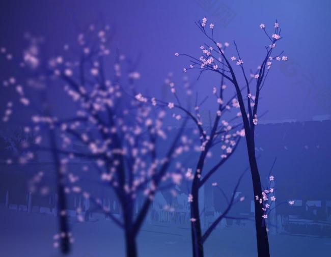 梅花树开花flash源码图片