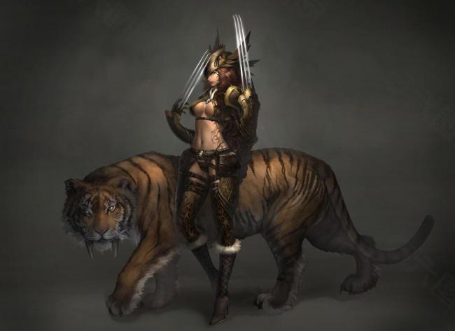 王者世界美女驯兽师原画图片