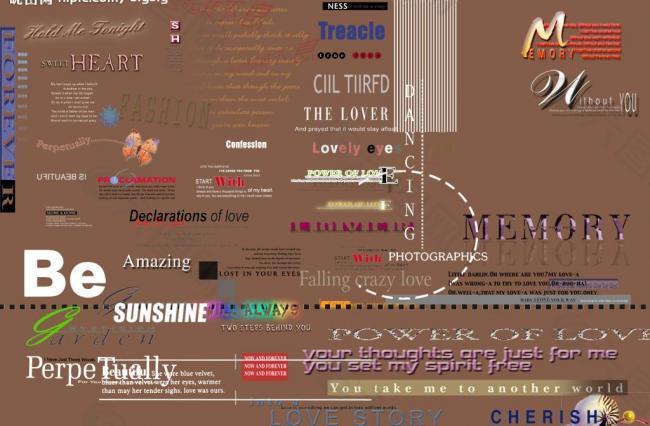 psd分层文字素材图片