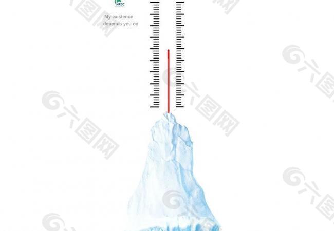冰山温度计图片