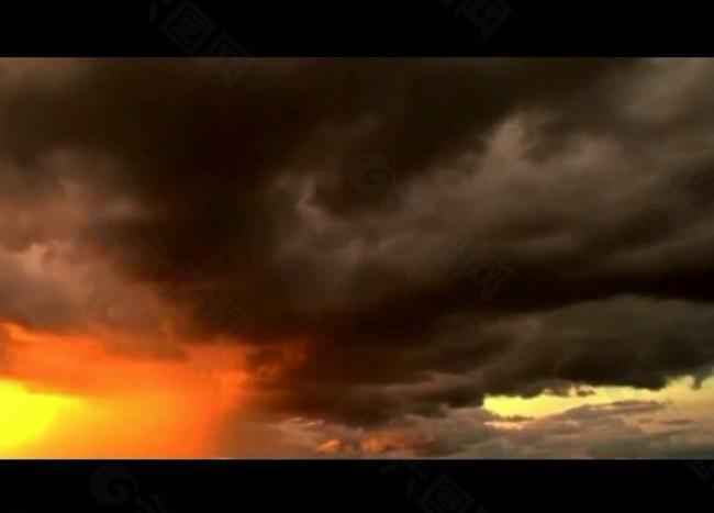 黄昏乌云视频素材图片