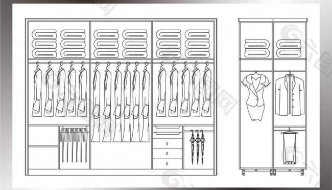 衣柜立面图图片