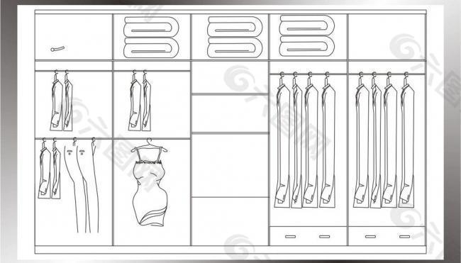 衣柜立面图图片