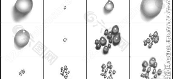 超逼真水珠水滴ps笔刷图片