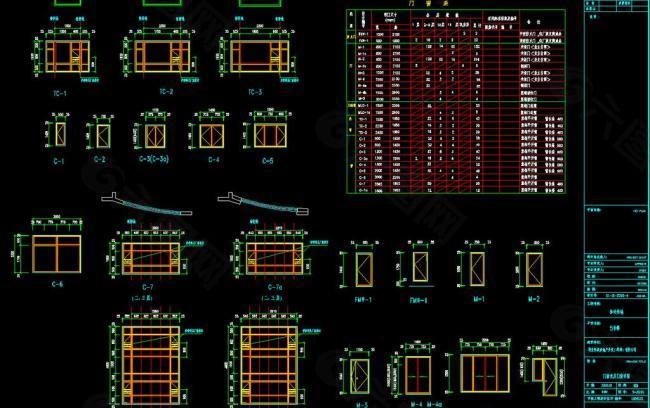 5号楼门窗表及门窗详图图片