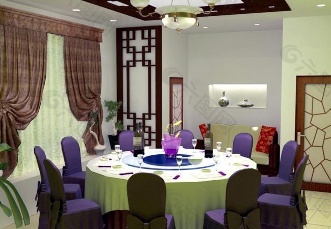中式餐厅包厢图片