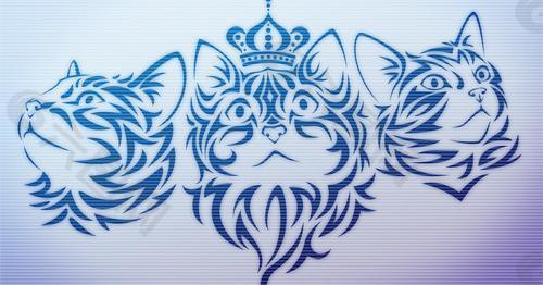 可爱猫咪国王笔刷图片