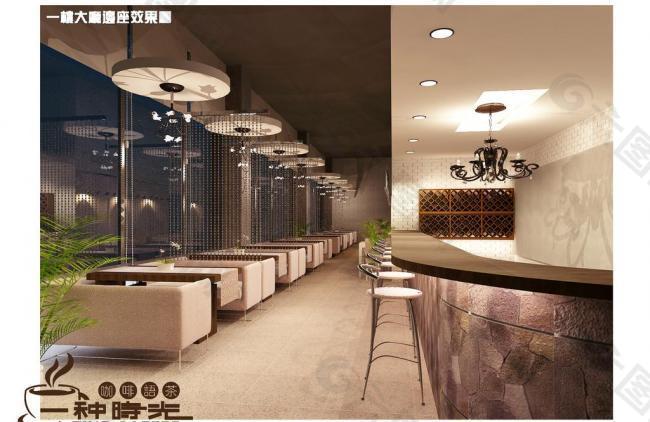 咖啡厅效果图图片
