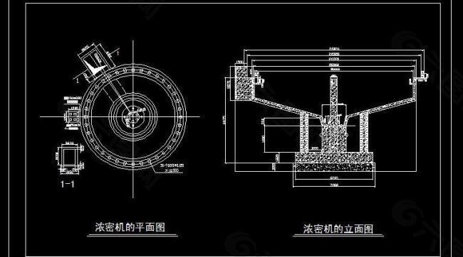 浓密机平面图图片