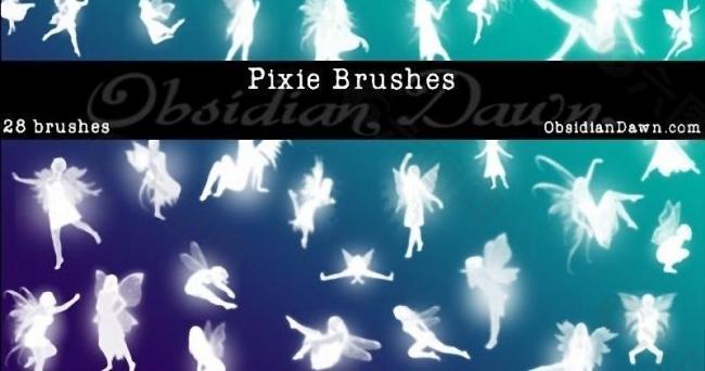 精灵和小仙女高清梦幻笔刷pixie brushes图片