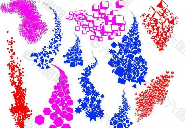 各种发散的装饰笔刷图片