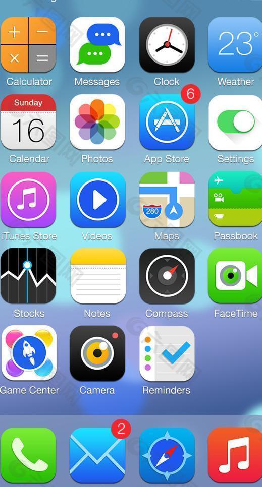 苹果ios7界面图片