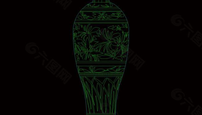 中式仿古装饰 花瓶图片