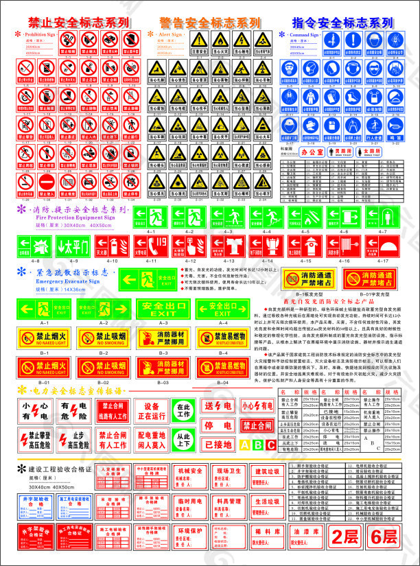 安全标志 施工标志