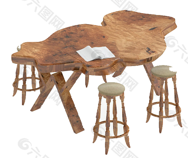 木桌模型