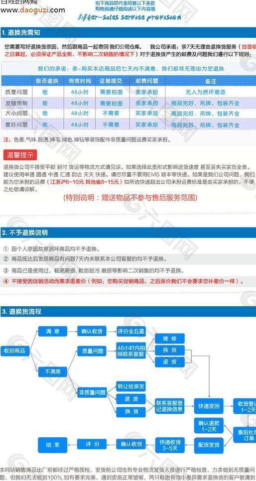 童鞋淘宝关联售后图片