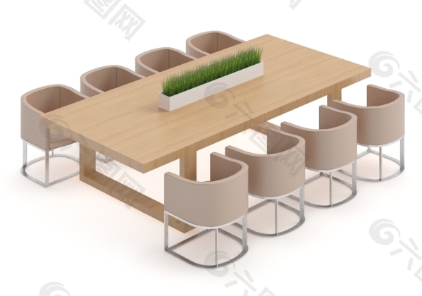 餐桌椅模型素材